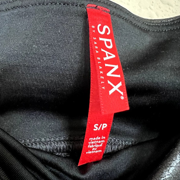 Spanx Faux Leather Motto Leggings Sz Small - Picture 4 of 9